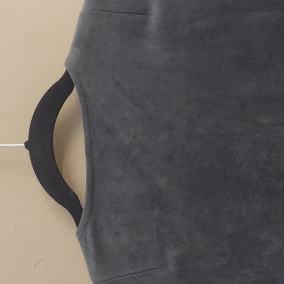 BCBGMAXARIA Catier Faux Suede Dusty Blue Mini Dress With Bell Sleeves - Picture 11 of 13